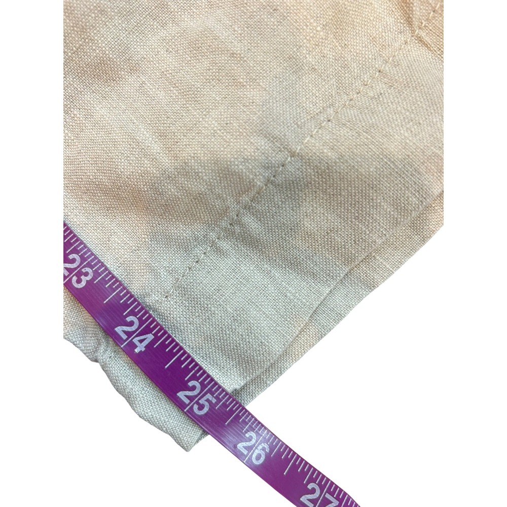 Athleta Voyager Linen Pant High Rise Straight Leg Adjustable Waist Beige Size 2 - Picture 5 of 8